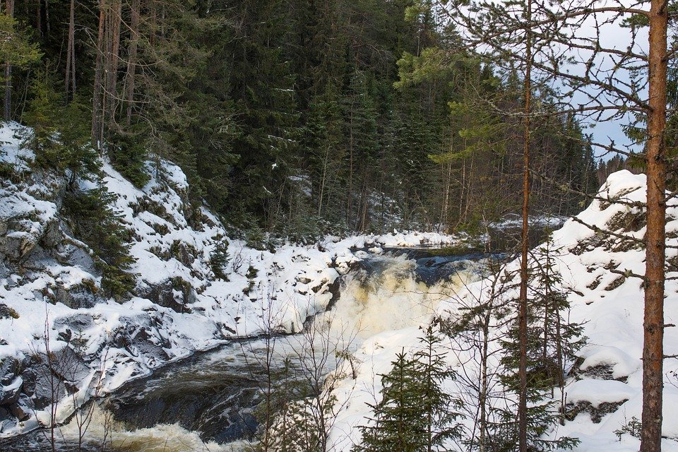 ТОП мест Ленинградской Карелии для зимних походов выходные достопримечательности водопад Кивач
